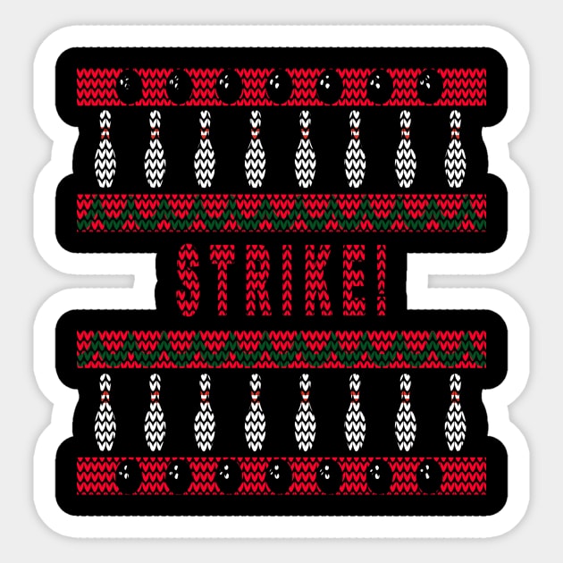Bowling - Ugly Christmas Sweater Sticker by Huschild